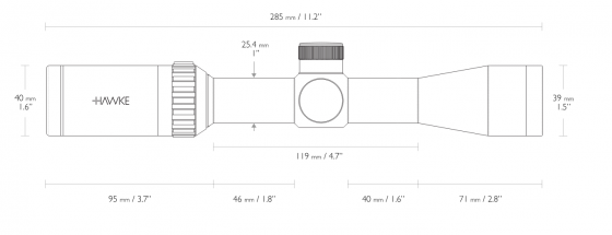 Оптический прицел Hawke Vantage IR 2-7x32 30/30 с подсветкой (14210)